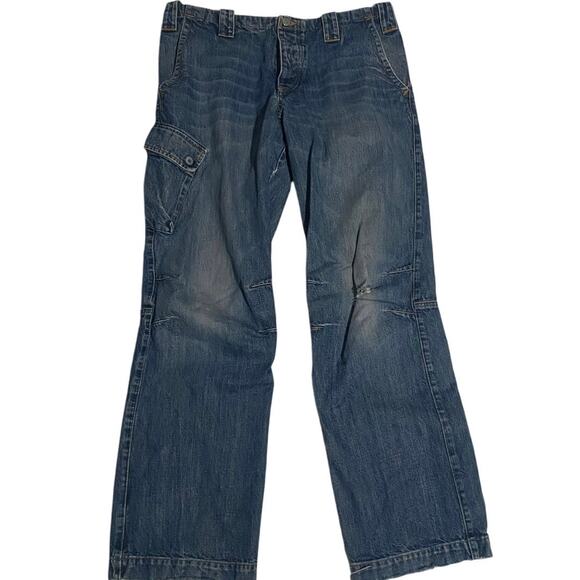 Armani Jeans Y2K Baggy Cargo Denim Made in Romania - Picture 2 of 11